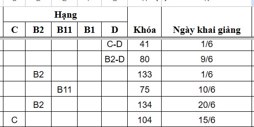 TUYỂN SINH CÁC HẠNG LÁI XE TRONG THÁNG 06/2024